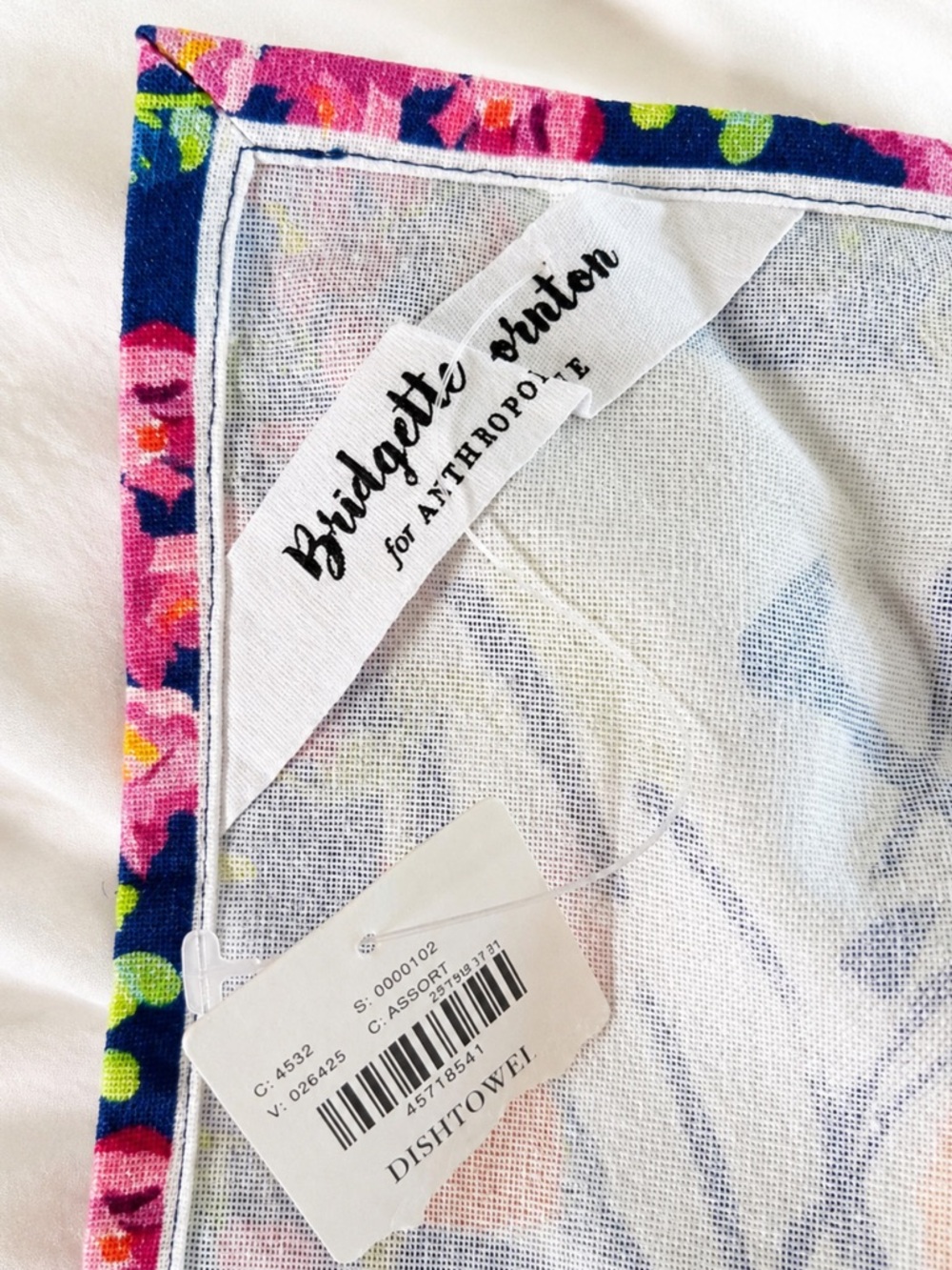 ANTHROPOLOGIE Bridgette Thornton Floral Dish Towel NWT Cottagecore Kitchen Decor - Picture 13 of 15